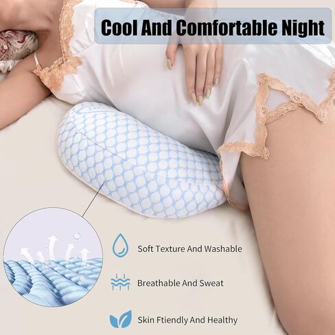 Pregnancy Pillow for Sleeping,Soft Pillows for Pregnancy Side Sleeper,Maternity Pillow,Small Body Pillow Support for Back,Belly,HIPS,Legs with Detachable and Adjustable Pillow Cover in Saudi Arabia
