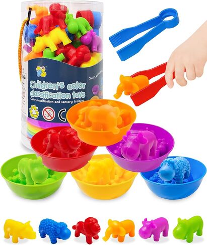 48 Pcs Counting Dinosaurs Toys for Kids 3-5, 4-8, Montessori Learning Toys | Montessori Toys for 3 Year Old, Toddler Sensory Toy, Counting Bears, Preschool Educational Toy for Boys Girls, Birthday Gifts in Saudi Arabia