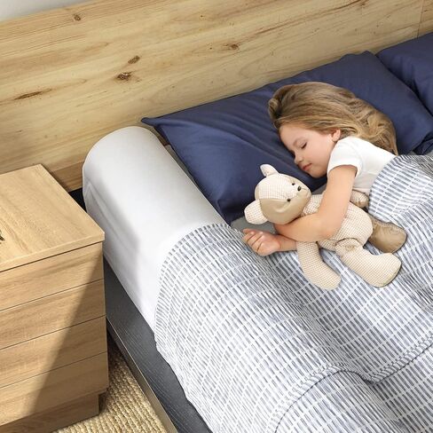 YIHATA Bed Rail for Toddlers, 1 Pack Foldable Baby Bed Rail Guard Kids Foam Bed Bumper Safety Bed Rail for Toddlers with Non-Slip Machine Washable Cover Bed Side Rail for Queen, King, Twin Bed in Kuwait