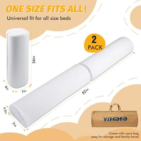 YIHATA Bed Rail for Toddlers, 1 Pack Foldable Baby Bed Rail Guard Kids Foam Bed Bumper Safety Bed Rail for Toddlers with Non-Slip Machine Washable Cover Bed Side Rail for Queen, King, Twin Bed in Kuwait