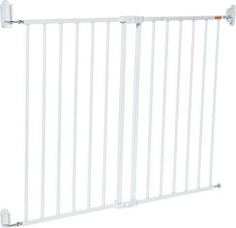 Regalo 2-in-1 Extra Wide Stairway and Hallway Walk Through Baby Safety Gate, Award Winning Brand, Hardware Mounting, Black in Kuwait