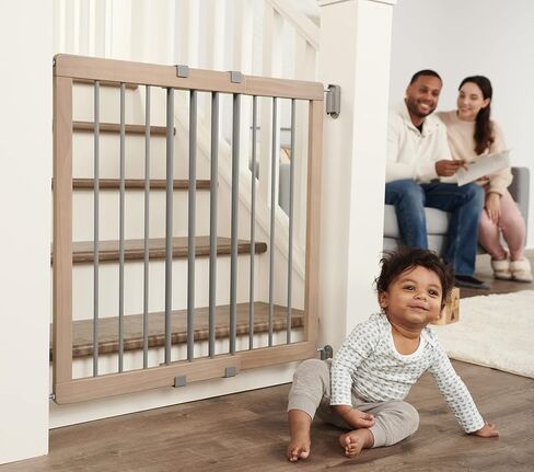 Regalo 2-in-1 Extra Wide Stairway and Hallway Walk Through Baby Safety Gate, Award Winning Brand, Hardware Mounting, Black in Kuwait