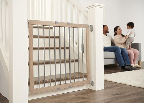 Regalo 2-in-1 Extra Wide Stairway and Hallway Walk Through Baby Safety Gate, Award Winning Brand, Hardware Mounting, Black in Kuwait