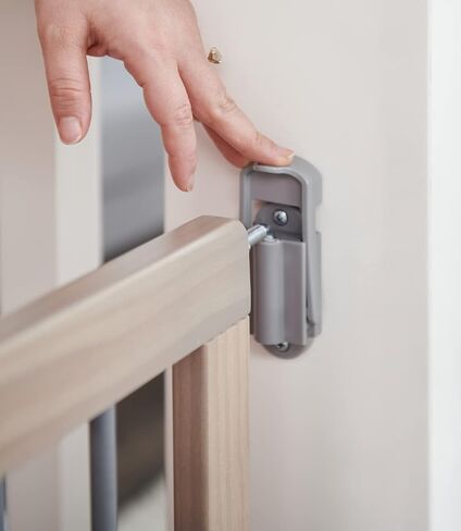 Regalo 2-in-1 Extra Wide Stairway and Hallway Walk Through Baby Safety Gate, Award Winning Brand, Hardware Mounting, Black in Kuwait