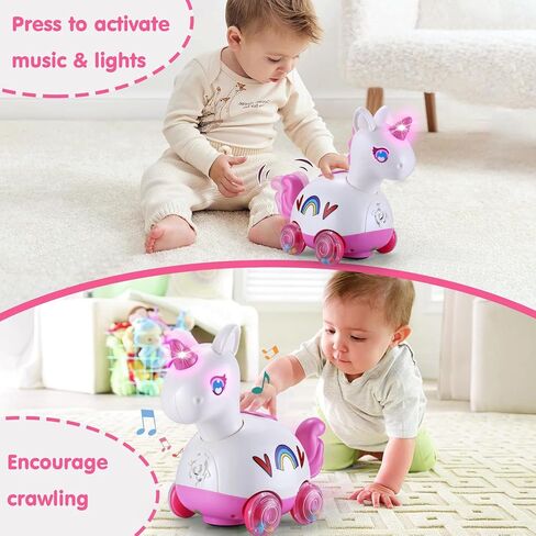 Baby Musical Bunny Toy Dancing Crawling Tummy Time Toys, Light Up Infant Toys 0-3-6 6-12 12-18 Months Birthday Gifts for 1 2 Year Old Boys Girls Baby Learning Development Toddler Toys Age 1-2 in Saudi Arabia