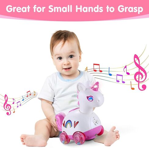 Baby Musical Bunny Toy Dancing Crawling Tummy Time Toys, Light Up Infant Toys 0-3-6 6-12 12-18 Months Birthday Gifts for 1 2 Year Old Boys Girls Baby Learning Development Toddler Toys Age 1-2 in Saudi Arabia