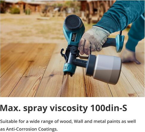 Tilswall Alien 500 Paint Sprayer HVLP Electric Spray Paint Gun Lightweight with 4 Nozzles & 3 Spray Patterns, 100 DIN-s, Ideal Paint Sprayer for Furniture, Fences, Walls, Cabinets, DIY in Saudi Arabia
