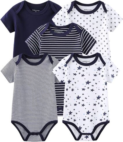 Chamie Newborn Short Sleeve Baby Bodysuit Baby Clothes set 9 Pack for Boys and Girls in Saudi Arabia