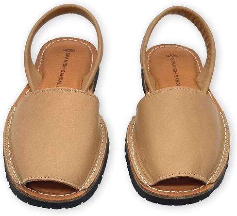 The Spanish Sandal co Classic Flat Sandals for Women, Dressy Soft Leather Peep Toe Sandals for Women, Versatile Casual Slip-on Flats in Saudi Arabia