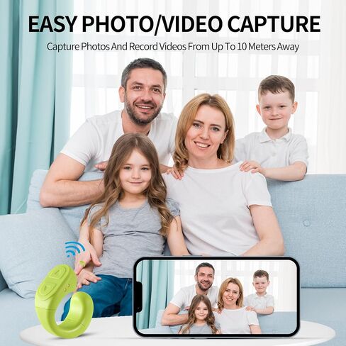 Upgrade Scrolling Ring, Remote Control for TikTok, Bluetooth Ring Scroller with Stand, Bluetooth Camera Remote Compatible with iPhone, iPad, iOS Android Cell Phone-Pink in Saudi Arabia