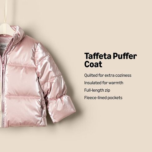 Amazon Essentials x Sofia Grainge Toddler and Baby Girls' Taffeta Puffer Jacket in Saudi Arabia