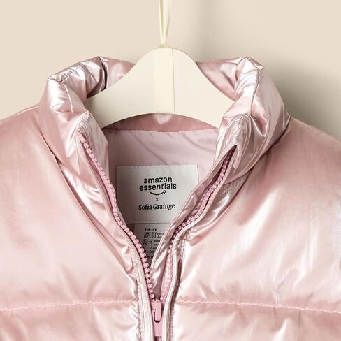 Amazon Essentials x Sofia Grainge Toddler and Baby Girls' Taffeta Puffer Jacket in Saudi Arabia