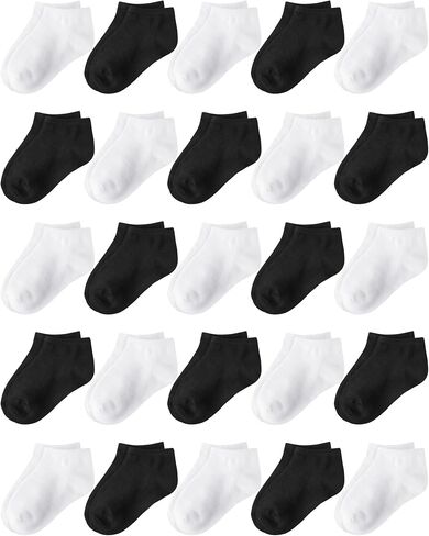 Glooarm 25 Pairs Toddler Socks, Boys Socks Kids Ankle Socks Low Cut Half Cushion Socks for Boys Girls in Saudi Arabia