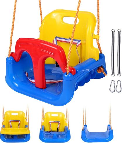 RedSwing Toddler Swing Outdoor,4 in 1 Baby Swing Seat, Anti-Flip Snug and Secure Detachable Infants to Teens Kids Swing Seat for Outdoor Playground, Backyard,Garden,Park,Play Equipment, Large Size in Saudi Arabia