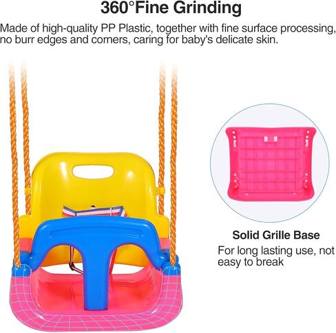 RedSwing Toddler Swing Outdoor,4 in 1 Baby Swing Seat, Anti-Flip Snug and Secure Detachable Infants to Teens Kids Swing Seat for Outdoor Playground, Backyard,Garden,Park,Play Equipment, Large Size in Saudi Arabia