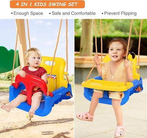 RedSwing Toddler Swing Outdoor,4 in 1 Baby Swing Seat, Anti-Flip Snug and Secure Detachable Infants to Teens Kids Swing Seat for Outdoor Playground, Backyard,Garden,Park,Play Equipment, Large Size in Saudi Arabia