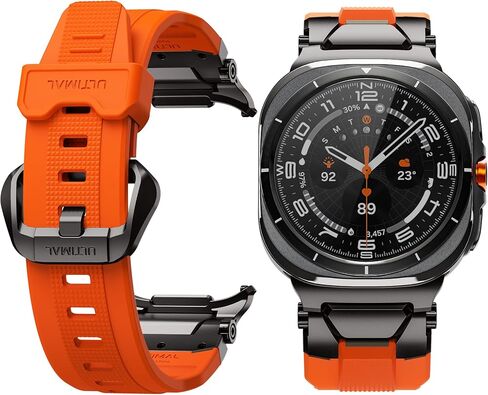 ULTIMAL Watch Band Compatible for Samsung Galaxy Watch Ultra 47mm(2024) Compatible with Samsung Watch Strap Bands for Men Sport Bands for Watch Rugged Premium TPU & Metal in Kuwait