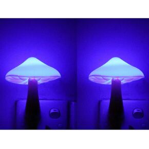 AUSAYE 2Pack Mushroom Night Light Plug in Lamp,Led Lights for Adults Kids Baby Children NightLight Wall Decor Lamp Bedroom Bathroom,Toilet,Stairs,Kitchen,Hallway