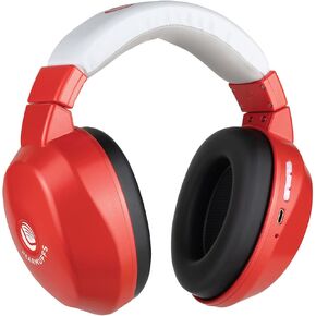 Lucid Audio Bluetooth HearMuffs for Children - Hearing Protection Ear Muffs Ideal for Kids 5-10 Years Old - (Red)