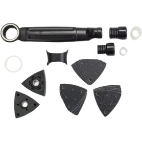 Fein Dust Extraction Set - Efficiently Manages and Extracts Dust During Sanding Operation - Includes Sanding Sheets, Backing Pads, Extraction Hood, Adapters, and Hose Connections - 92602092000