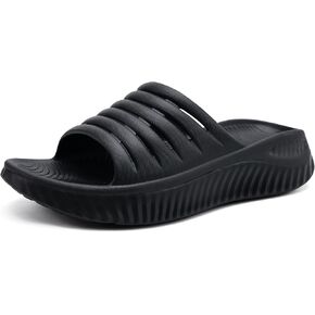 GPOS Womens Recovery Slides Sandals with Orthotic Plantar Fasciitis Relief Comfortable Athletic ladies Sandals with Thick Cushion Sole for Indoor Outdoor