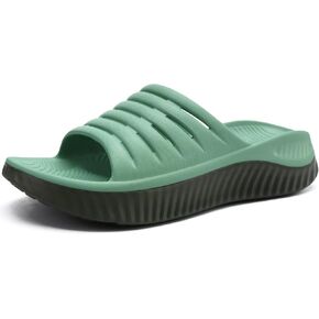 GPOS Womens Recovery Slides Sandals with Orthotic Plantar Fasciitis Relief Comfortable Athletic ladies Sandals with Thick Cushion Sole for Indoor Outdoor in Saudi Arabia