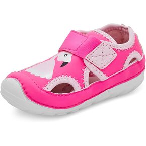 Stride Rite Baby SM Splash Water Shoe, Pink Flamingo, 3 Wide US Unisex Infant