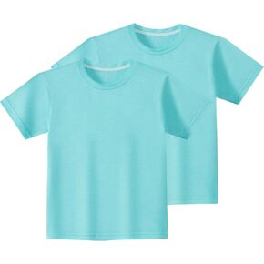 Mr.Color طفل الفتيان التي شيرت عادي قصيرة الأكمام تي شيرت Crewneck طفل أطفال بلون القمم ملابس الصيف 2-13 سنة
