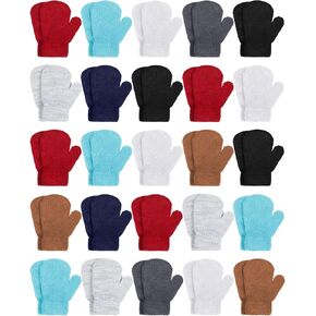 Hercicy 36 Pairs Toddler Mittens Ages 2-4 Toddler Winter Gloves Kids Warm Knitted Gloves for Boys Girls Kids Supplies