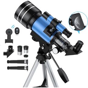Telescope for Beginners & Kids, Aperture Refractor Telescopes for Astronomy Beginners, Portable Travel Telescope Astronomy Gifts