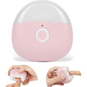 Automatic Electric Nail Clipper with LED Light & 2 Speeds with Nail Scraps Storage, USB Rechargeable Safety Fingernail Trimmer for Baby, Children, Kids, Adult, Seniors and Caregivers, White