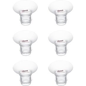 Flange Inserts 19mm 6PC,Compatible with Momcozy S12 Pro/S9 Pro/S12/S9 Wearable Breastpump Cup,Suitable for Medela/Spectra/Elvie/Willow/TSRETE 24mm Shields/Flanges,Reduce 24mm Tunnel Down to 19mm 6pcs