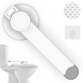 Baby Toilet Safety Locks (1 Pack)| Childproof Toilet Seat Lock | Baby Safety Products | Baby Proofing Kit | Prevents Toddlers from Opening Toilet Lids | 3M Adhesive and Tool-Free Installation（White）