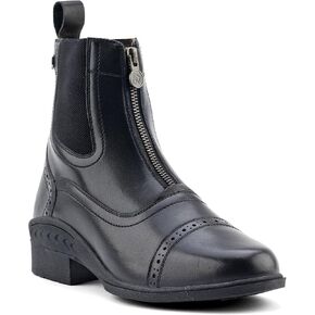 Ovation Women's Comfortable Durable Warm Water-Resistant Leather Equestrian Horse Riding Tuscany Zip Paddock Boot