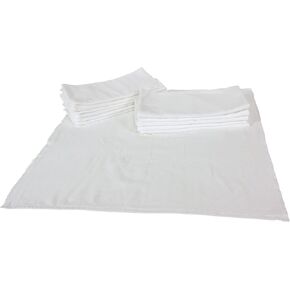 OsoCozy Bleached Birdseye Flat Cloth Diapers (1 Dozen) - 27.5 x 30.5 Inches, One-Layer Flat Cloth Baby Nappies Made of Soft, Durable 100% Birdseye Weave Cotton
