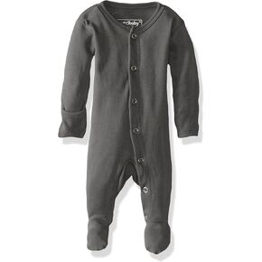L'ovedbaby Unisex Baby Organic Cotton Snap Footie, GOTS Certified, Long Sleeve Sleep Play Footed Pajamas, Mitten Cuffs Grips in Saudi Arabia