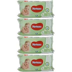 Huggies Baby Wipes Natural Care with Aloe Vera, 56 Count (Pack of 4)