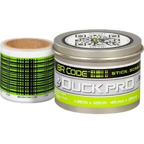 Duck Pro by Shurtape BR Code Permanent & Heavy Duty Scannable Labels, 100 Preprinted Codes per Roll, Connect Digital Information to Physical Locations for Asset Tracking & Digital Checklists, Yellow in Kuwait