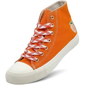 High Top Sneakers for Women Canvas Shoes Fruits Embroidery High Tops Women Casual Shoes Lace Up Fashion Sneakers