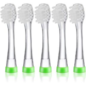 Baby Toothbrush Heads Compatible with Papablic/BabyHandy/Electric Toothbrushes, Compatible with Brush-Baby BabySonic/Seago SG902/SG602, 5 Pack