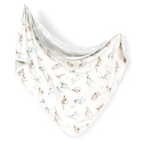 GRSSDER Baby Blankets Super Soft Stretchy Jersey Knit Swaddle Blanket for Baby Girls and Boys, Double Layer Receiving Blankets 34 x 44 Extra Large for Swaddling, Deer Pattern