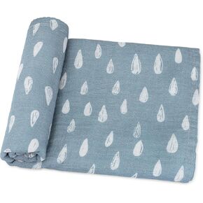 Comfy Cubs Muslin Swaddle Blankets Pack Size - 47 x 47 Inch Soft Cotton Baby Blanket Set, Large Multipurpose Wraps for Newborns - Nursing Cover, Sun, Rainbow, Rain, Doodle