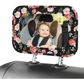 MHJY Baby Car Mirror Shatterproof Car Seat Mirror for Baby Rear Facing Large Baby Mirror With Clear Wide View Adjustable Carseat Mirrors for Newborn Infant