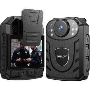 كاميرا الجسم BOBLOV KJ21، مسجل فيديو 1296P، سعة 256 جيجابايت كحد أقصى، بطارية 2850 مللي أمبير في الساعة لتصوير الفيديو لمدة 11 ساعة مع الصوت، كاميرا يتم ارتداؤها على الجسم مع التسجيل المسبق، للأمان، التسجيل في الهواء الطلق (البطاقة غير متضمنة) in Kuwait