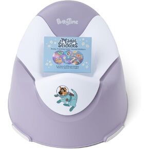 Potty Time New | Potty Training Seat by Potty Watch Inventor - Easy & Fun Toilet with Interactive 6 Reusable Color Changing Magic Stickers - Easy to Peel Stickers for Kids - (Orange, Savanna) in Kuwait