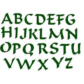 Self Adhesive Felt Letter Set - Green