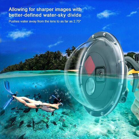 Dome Port for GoPro Hero 13 12 11 10 9 Black, Dome Port Lens with Waterproof Housing Case, Trigger, Floating Hand Grip, Built-in Switchable Red Filter and 10x Macro Filter in Saudi Arabia