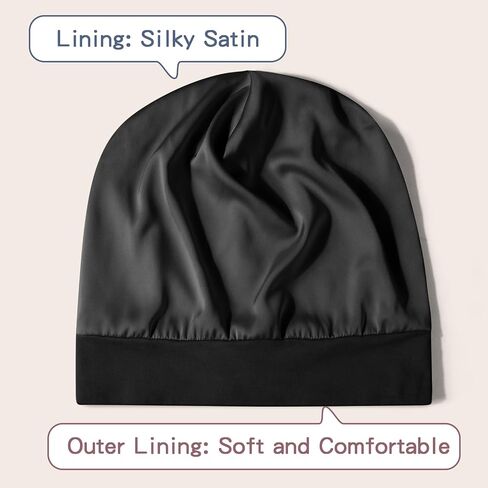 Fittia Baby Bonnet for 0-6 6-18 Months, Silky Satin Bonnet for Sleeping, Smooth for No Frizzy Hair, Adjustable for Non-Slip in Kuwait