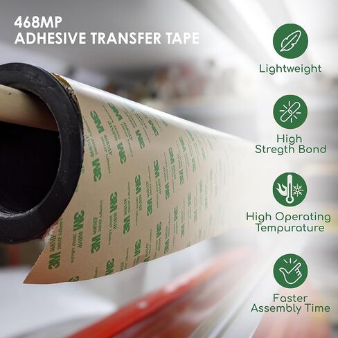 467MP Adhesive Transfer Tape, Bonding & Laminating, Clear, 6 in x 5 yds in Kuwait