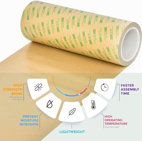 467MP Adhesive Transfer Tape, Bonding & Laminating, Clear, 6 in x 5 yds in Kuwait